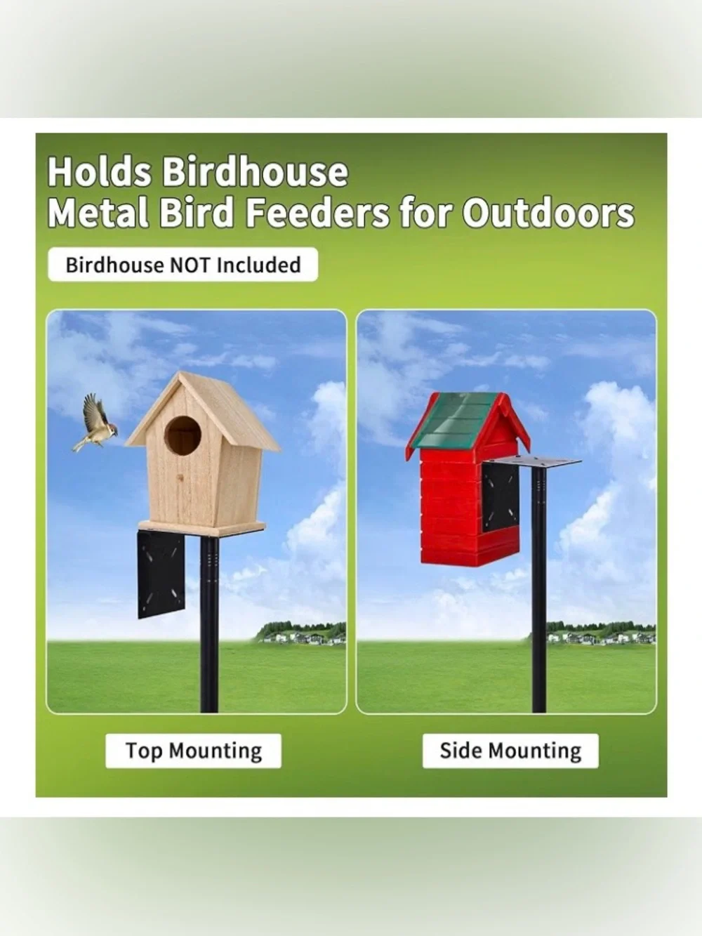4 in 1-92 Inch Bird Feeder Pole with Squirrel Baffle With Bath, Food Tray,New